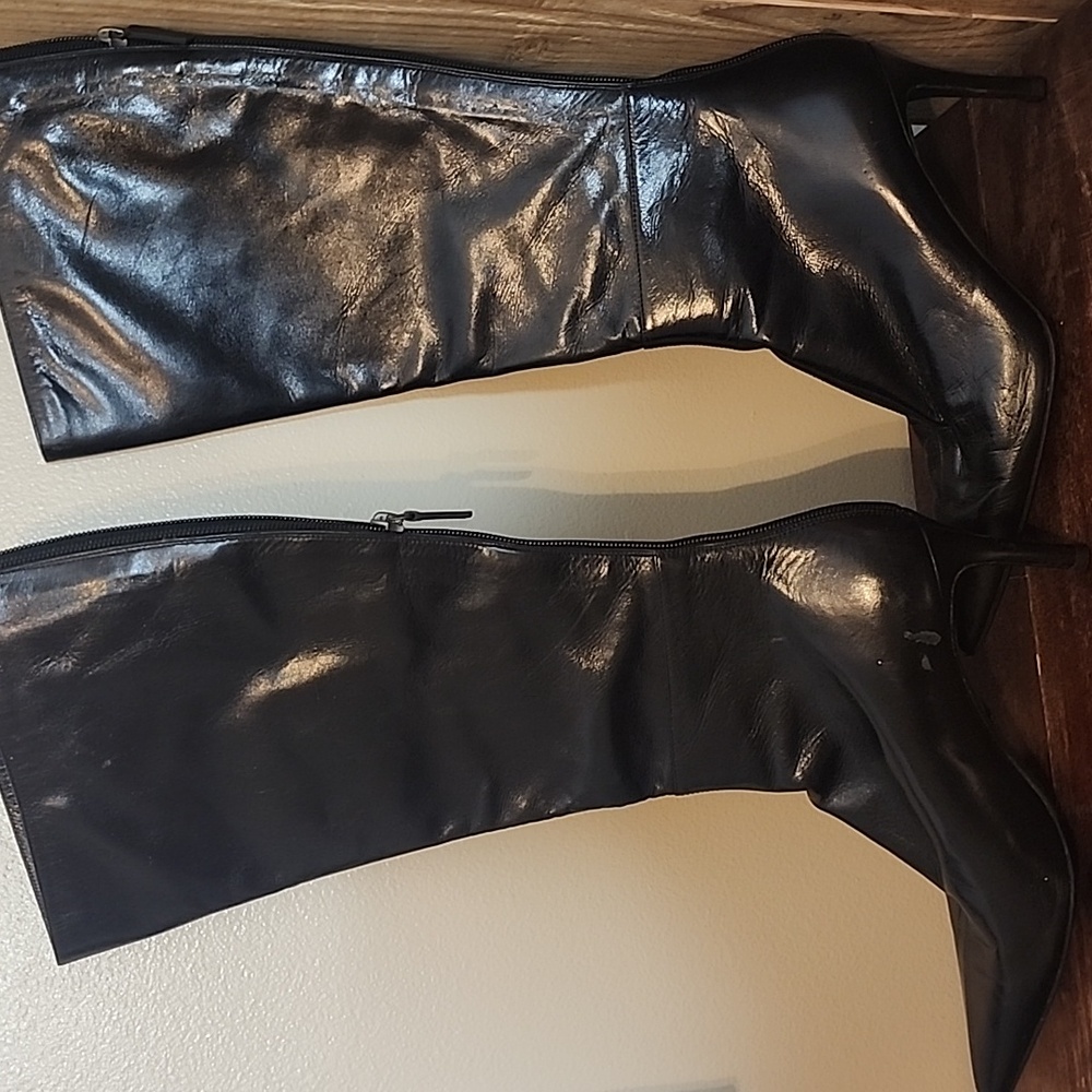 GUCCI Black Heel Boots Size 8 1/2 - Picture 2 of 11